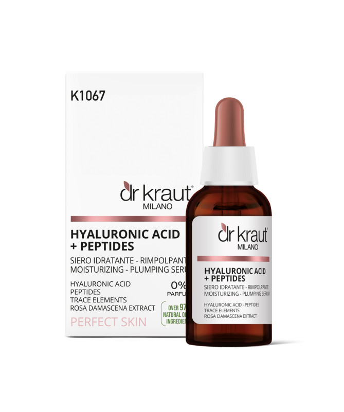 HYALURONIC ACID  + PEPTIDES - MOISTURIZING PLUMPING FACIAL SERUM 30ml